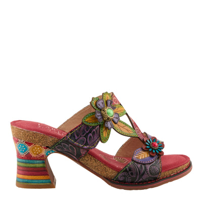 Spring Step L'Artiste Women's Rossie Slide High Heel SandalRed Multi EU 42 / US 10.5-11