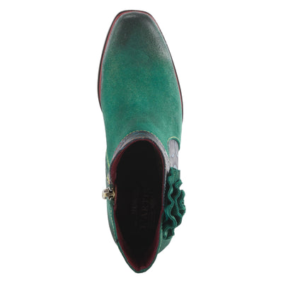 Spring Step L'Artiste Women's Zinna Leather Bootie Teal Multi EU 39 / US 8.5