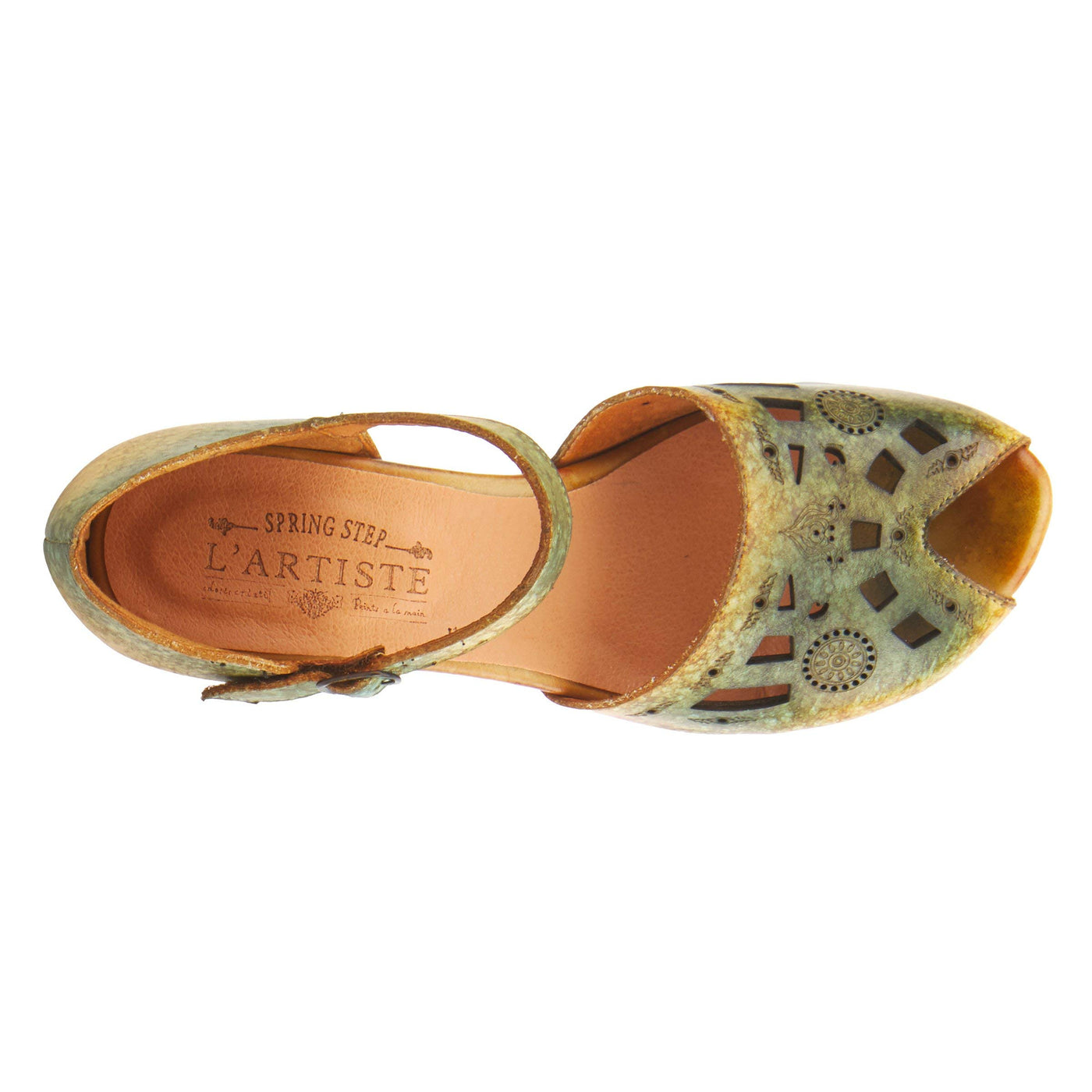 Spring Step L'Artiste Women's Posadas Mary Jane Shoe Yellow Multi EU 38 / US 7.5-8