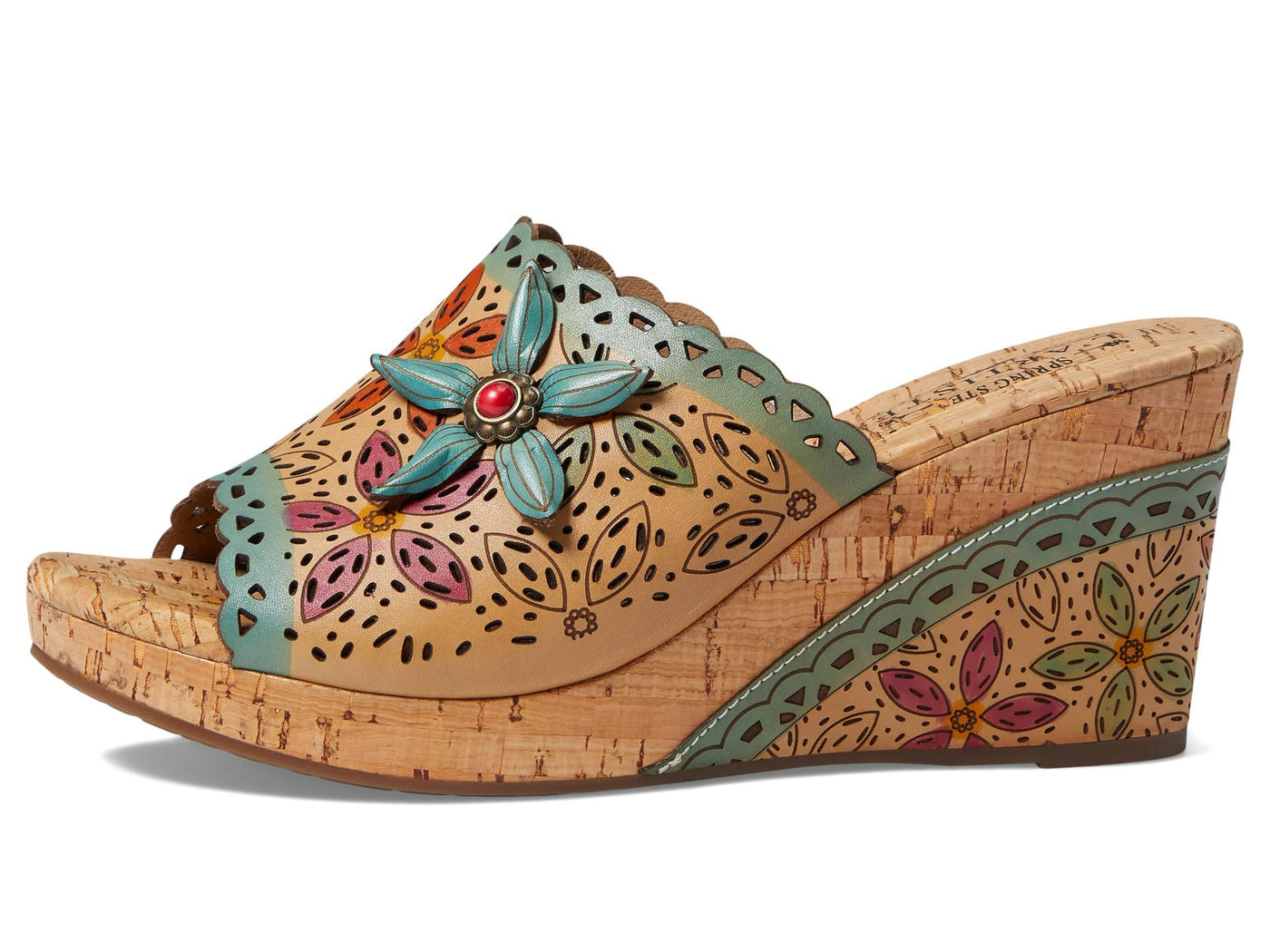 Spring Step L'Artiste Women's Annamaria Sandals Beige Multi EU 39 / US 8.5