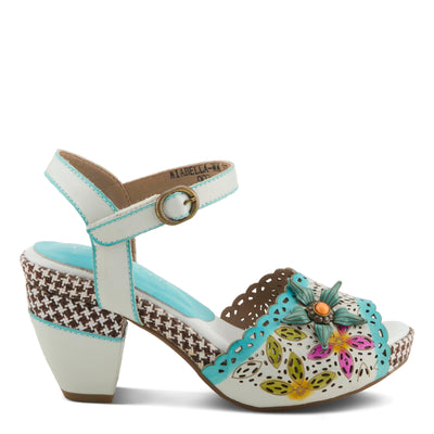 L'Artiste by Spring Step Women's Miabella Sandal, White Multi, 6.5-7