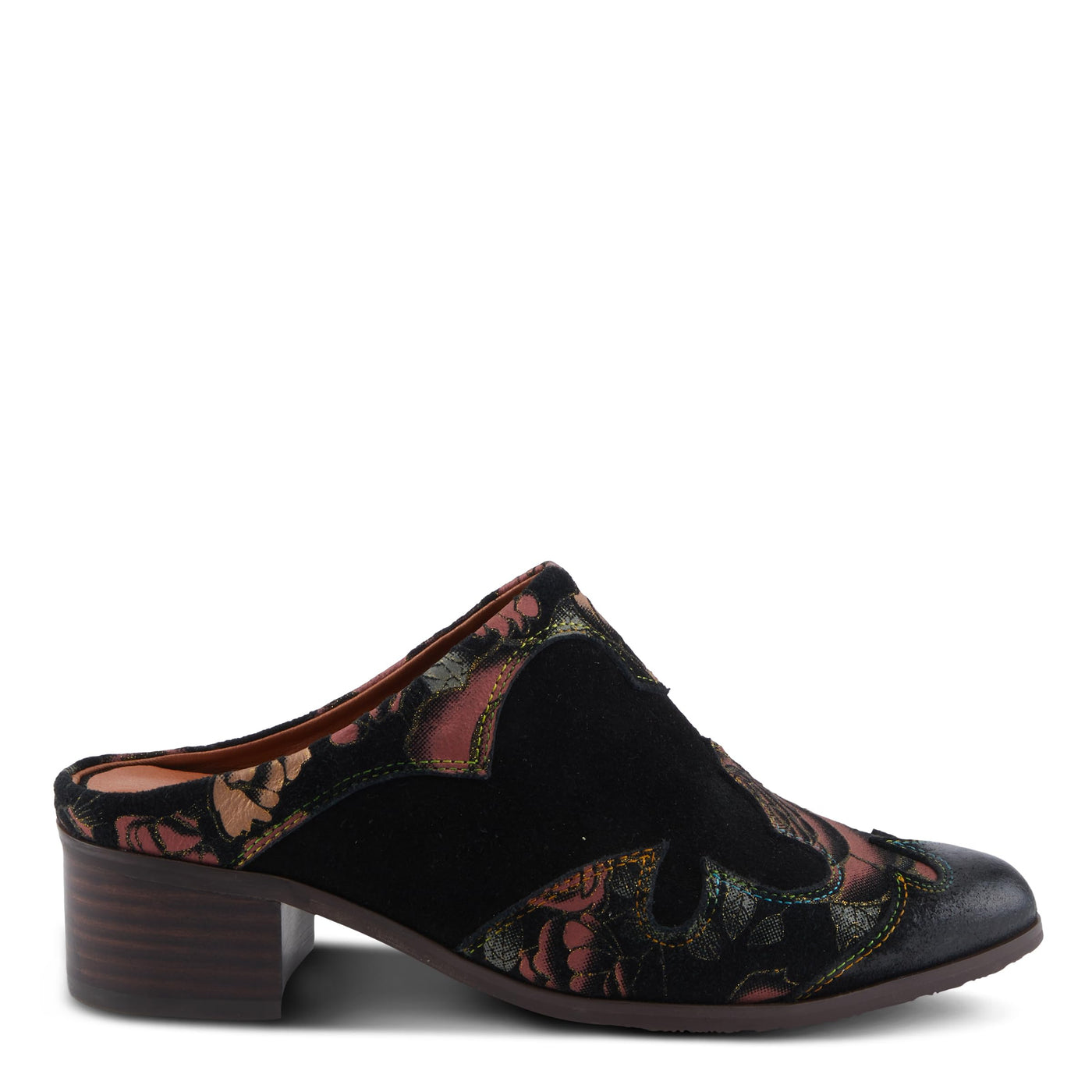Spring Step L'Artiste Ladyslide-Shine Women's Floral Glitter Slide - Bold Western-Glam Style, Comfortable Statement Shoes