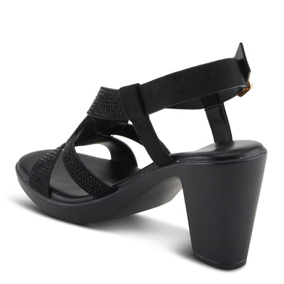 PATRIZIA Women's DRINA Slingback Cross-Over Heeled Sandals Black EU 40 / US 9