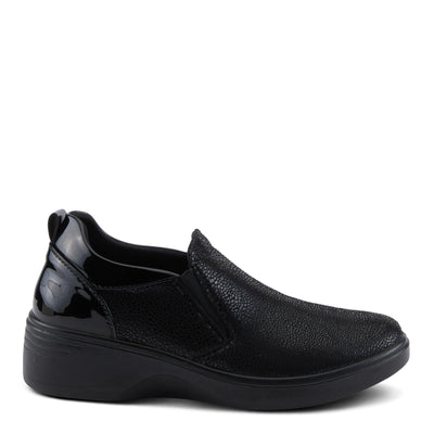 Flexus Women's WRENLY Slip-On Shoes with Faux Leather Upper, Comfortable Fit, and Rubber Outsole Black EU 39 / US 8.5