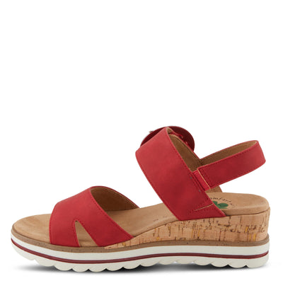 Spring Step Women's Loriya Slingback Wedge Sandal Red EU 37 / US 6.5-7