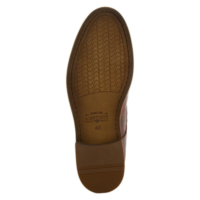 Spring Step L'Artiste Balvin Booties for Men - Cap-Toe Dress Shoe with Lace-up Closure - Comfortable Mens Shoes for Outdoor Walking - Bordeaux EU 45 / US 11.5