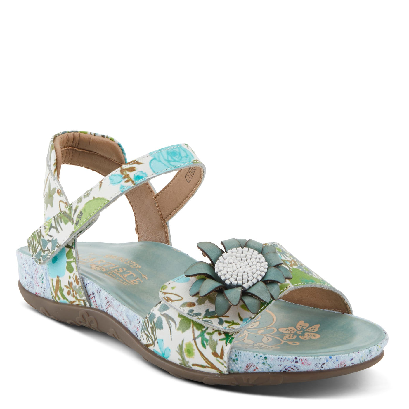 L'Artiste by Spring Step Women's Gladystee Sandal, Teal Multi, 9