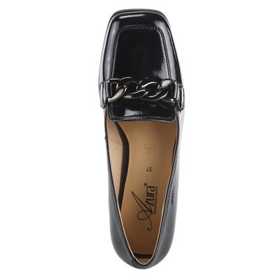 Azura Women's Luzish Leather Heeled Shoe Black Patent EU 39 / US 8.5