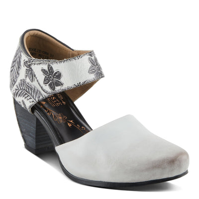 Spring Step L'Artiste Women's Toolie Mary Jane Heeled Shoe Off White Multi EU 38/7.5-8