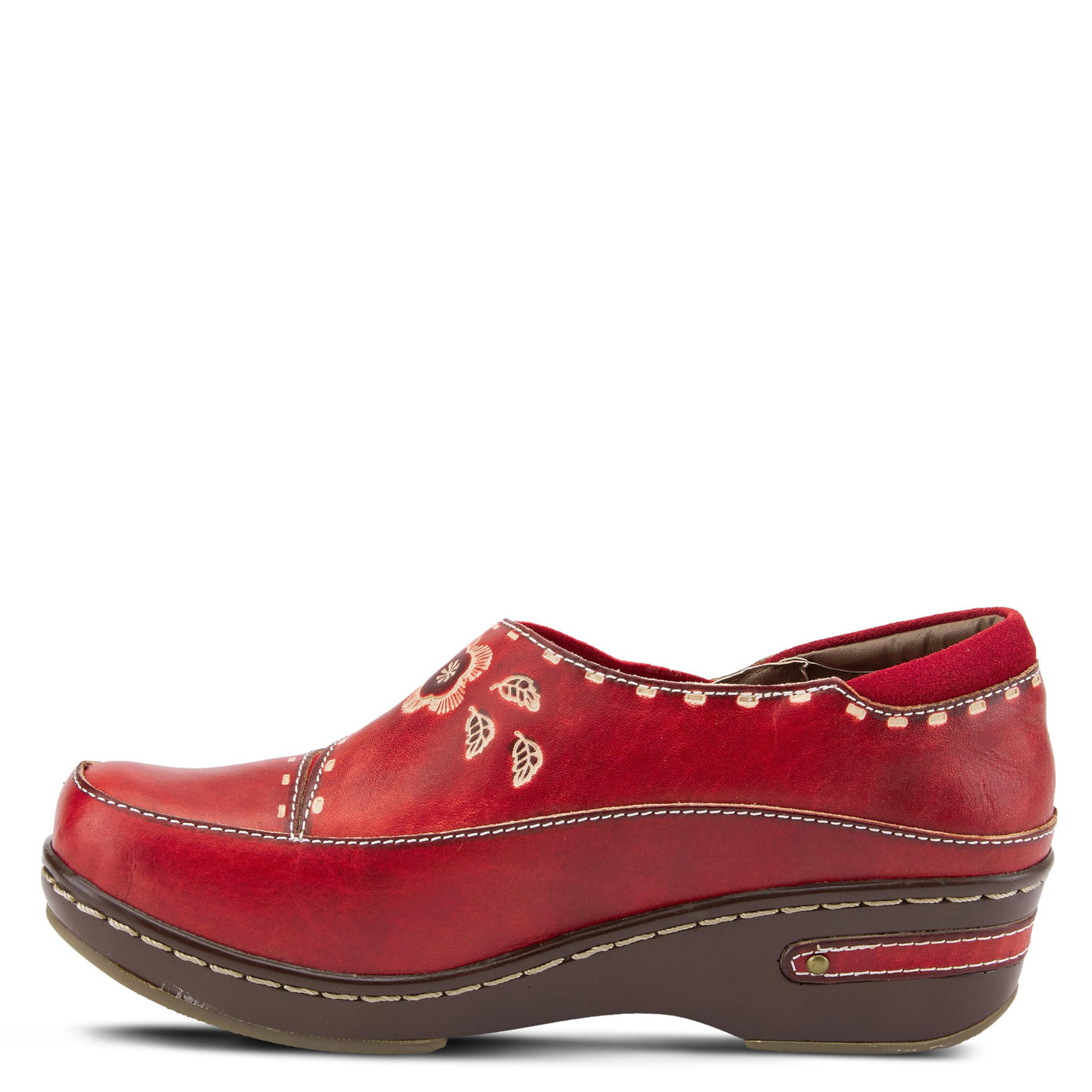 L'artiste by Spring Step Women's Burbank Mule, Red, 38 EU/7.5-8 M US