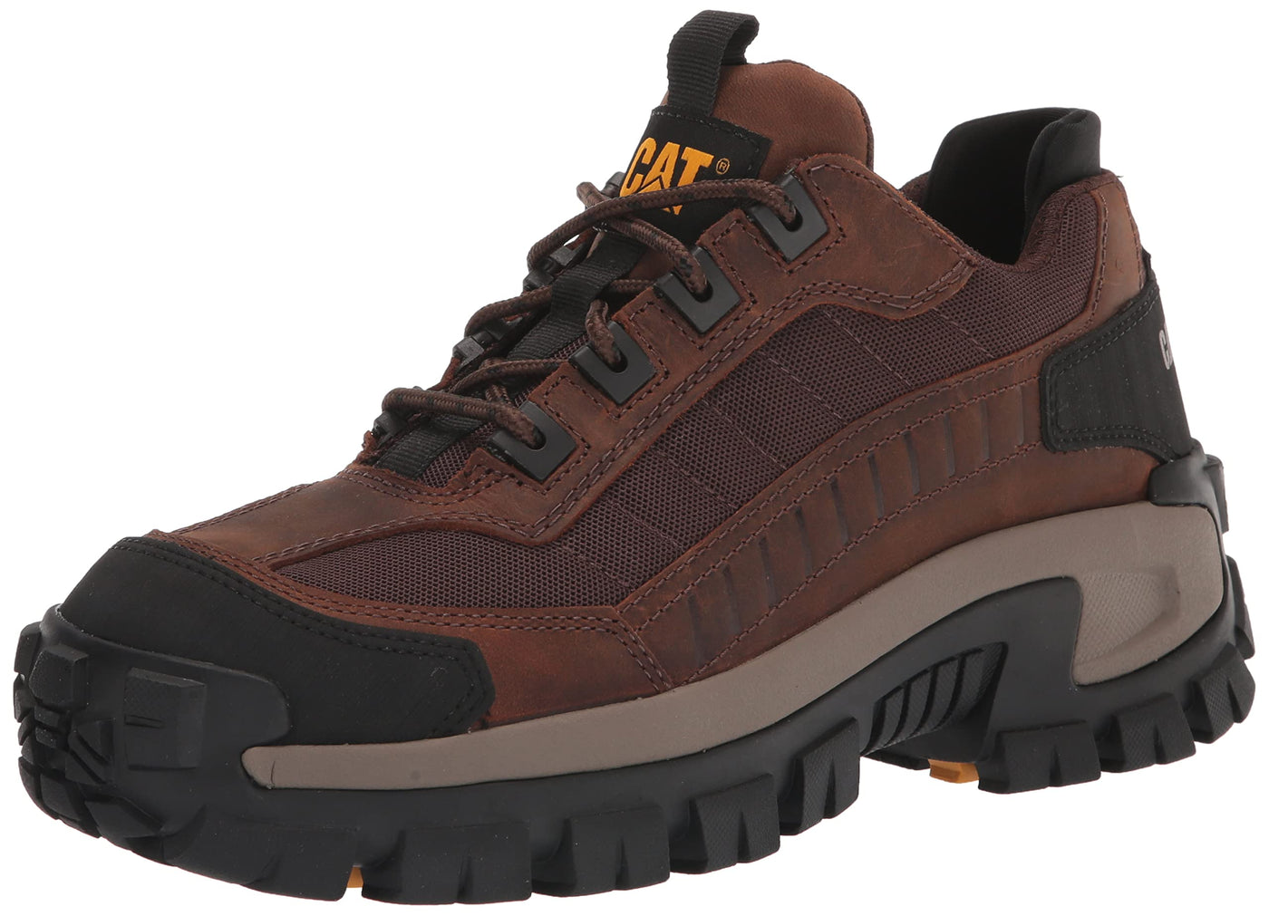 CAT Footwear Men's Invader Steel Toe Work Shoe, Dark Brown, 11