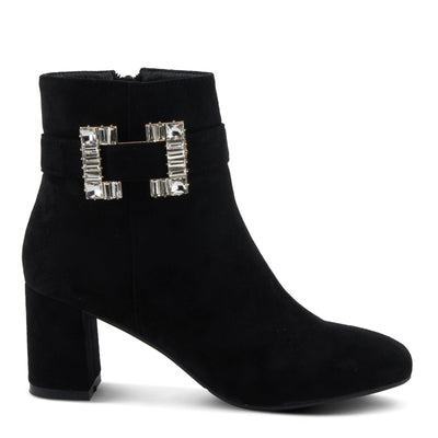 PATRIZIA Women's Tanwyn Classical Boots with Jeweled Ornament and Chunky Heels Black EU 39 / US 8.5