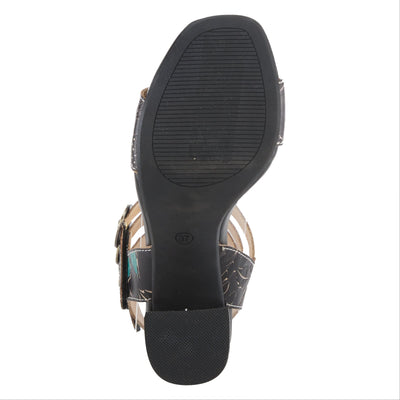 Spring Step L'Artiste Women's Rheba High Heel Sandal Black Multi EU 39 / US 8.5