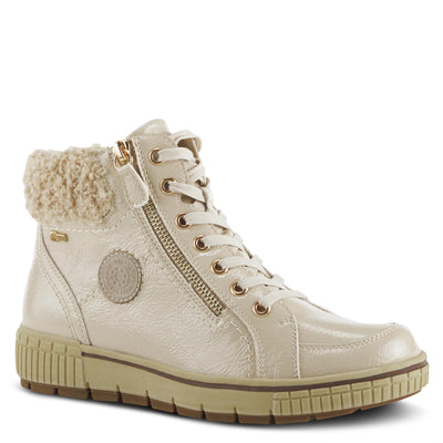 Spring Step Women's Alps Lace-Up Sneaker Beige Patent EU 40 / US 9