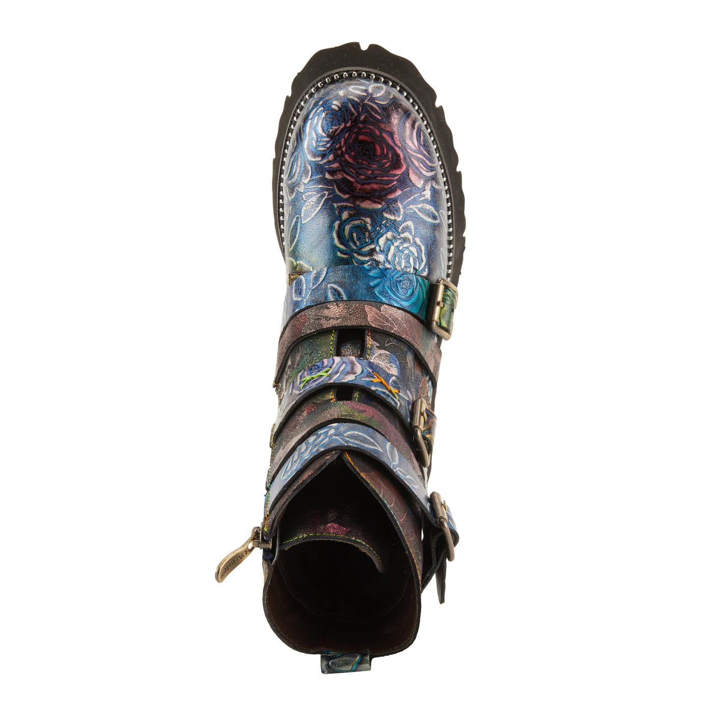 Spring Step L'Artiste Women's Rosaleen Leather Bootie Blue Multi EU 36 / US 5.5-6