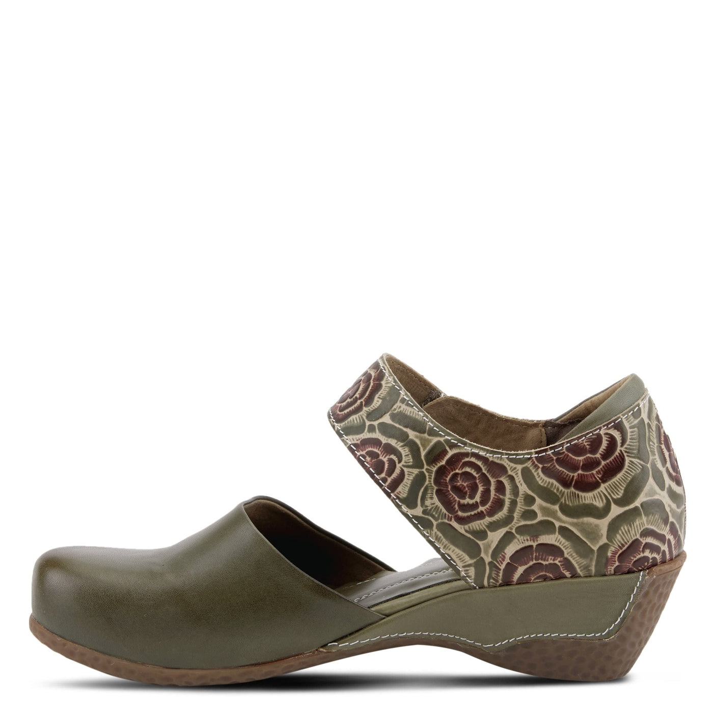 Spring Step L'Artiste Gloss-Pansy Mary Jane Shoes for Women - Ladies Shoes with Hooks and Loops Closure - Womens Shoes for Outdoor, Casuals, Wedding - Olive Green EU 37 / US 6.5-7
