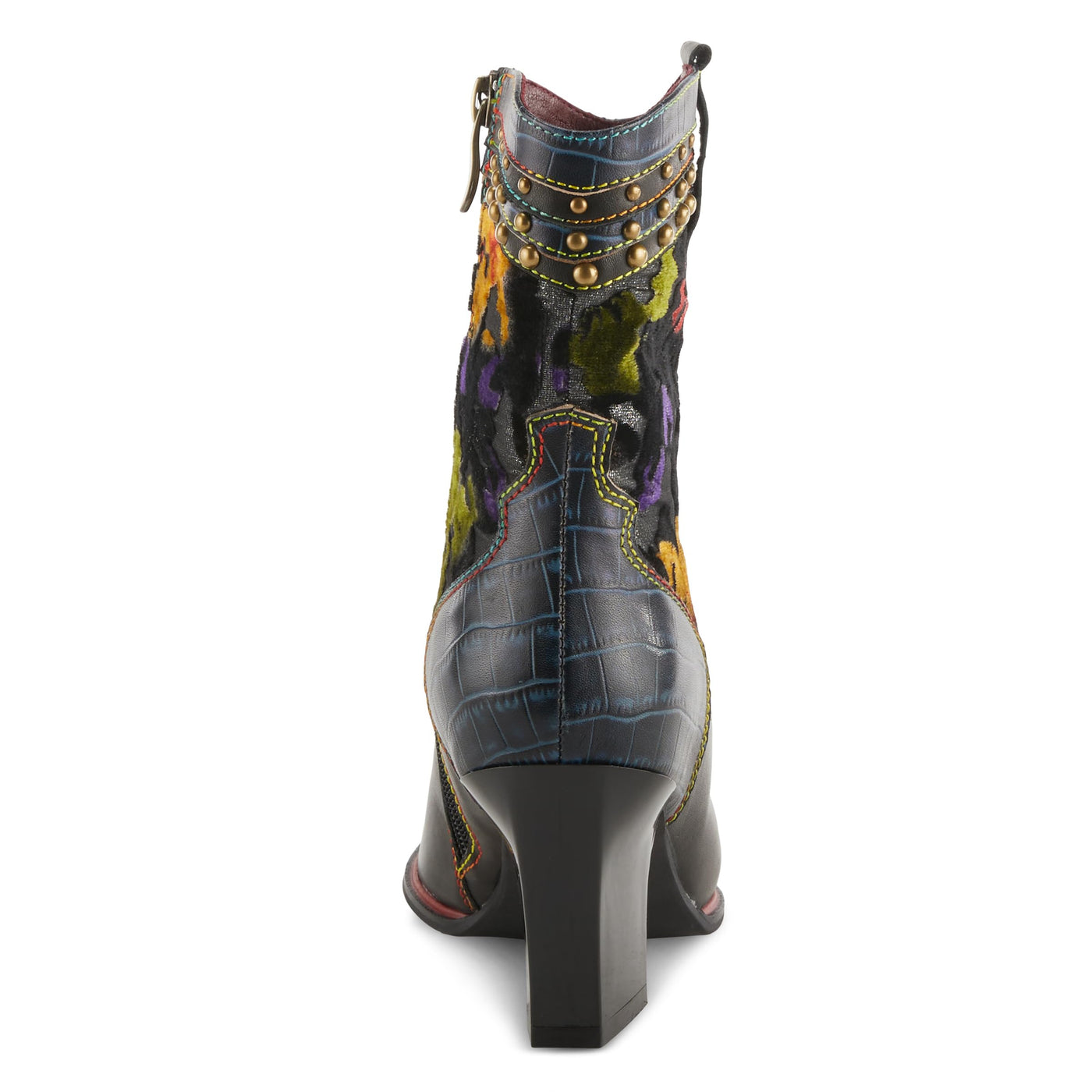 Spring Step L'Artiste Women's Happytime Leather Bootie Black Multi EU 37 / US 6.5-7