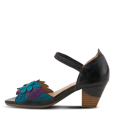 Spring Step L'Artiste Women's Compelling Maryjane Sandal Black Multi EU 37 / US 6.5-7