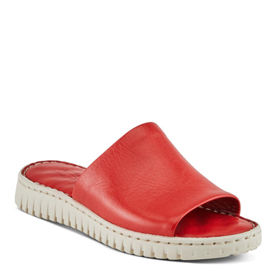 Spring Step NAPPA Women's Soft Leather Slip-On - Cushioned Footbed, Elastic Gore, Maximum Flexibility Red EU 41 / US 9.5-10