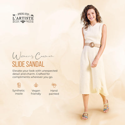 Spring Step L'Artiste Women's Caiman Slide Sandal Aqua EU 42 / US 10.5-11