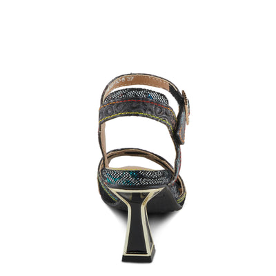 Spring Step L'Artiste Women's CHATEL Open-Toe Sandals - Classic Elegance with a Contemporary Twist Black Multi EU 36 / US 5.5-6
