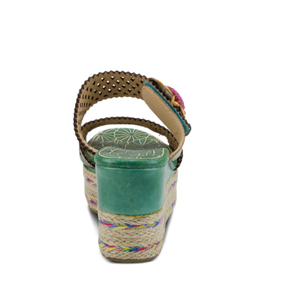 L'Artiste by Spring Step Virgie Mint Green Multi Leather 38 (US Women's 7.5-8) M