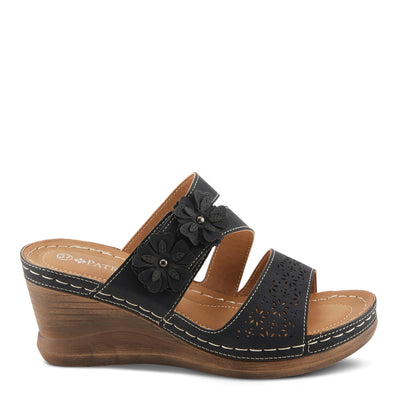 PATRIZIA Women's LOLLY Slide Wedge Sandals Black EU 42 / US 10.5-11