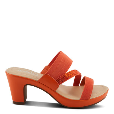 PATRIZIA Women's DEVORAH Slide Cross Over Heeled Sandals Orange EU 40 / US 9