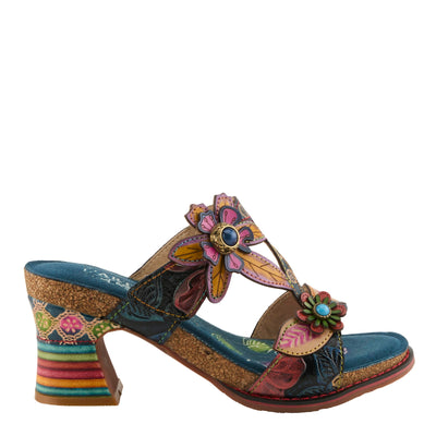Spring Step L'Artiste Women's Rossie Slide High Heel SandalNavy Multi EU 36 / US 5.5-6