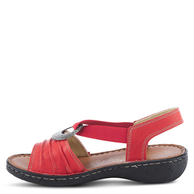 Spring Step KARMEL Sandal, Red, 37 Medium EU 6.5-7 US