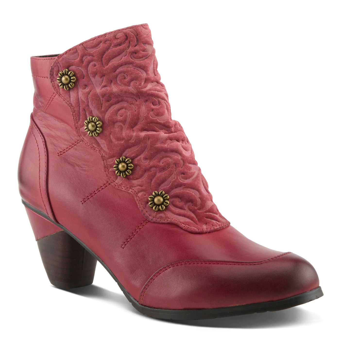 L’Artiste by Spring Step Women's Belgard Ankle Bootie, Bordeaux, 40 EU/9 M US