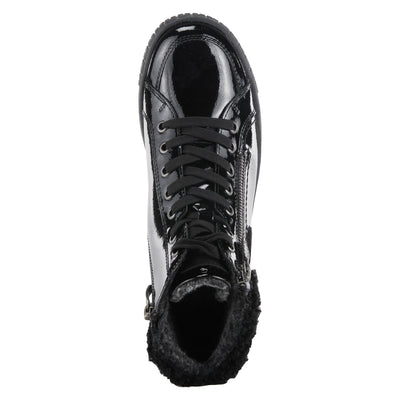 Spring Step Women's Alps Lace-Up Sneaker Black Patent EU 41 / US 9.5-10