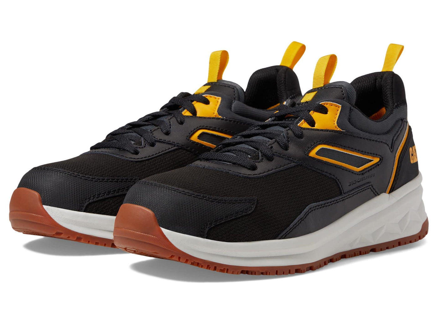 Caterpillar Streamline Runner Carbon Composite Toe Work Shoe Men Black/Cat Yellow