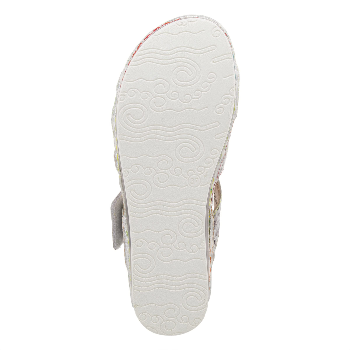 Spring Step L'Artiste Women's Caiman Slide Sandal Silver Multi EU 41 / US 9.5-10
