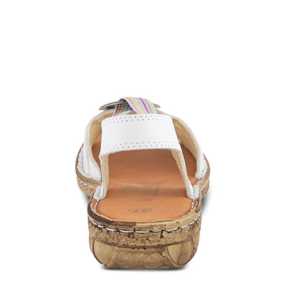 Spring Step womens Karmel Flat Sandal, White, 7.5-8 US