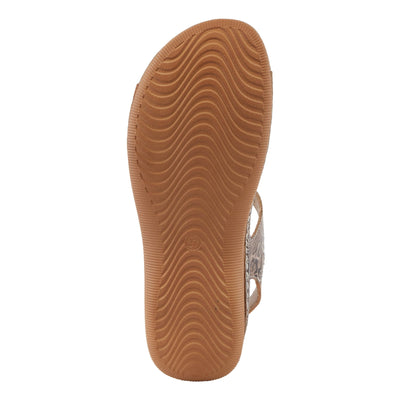 Spring Step L'Artiste Women's JENELLA Hand-Painted Leather Sandals | Chic Floral Embellishments and Customizable Fit Brown Multi EU 40 / US 9