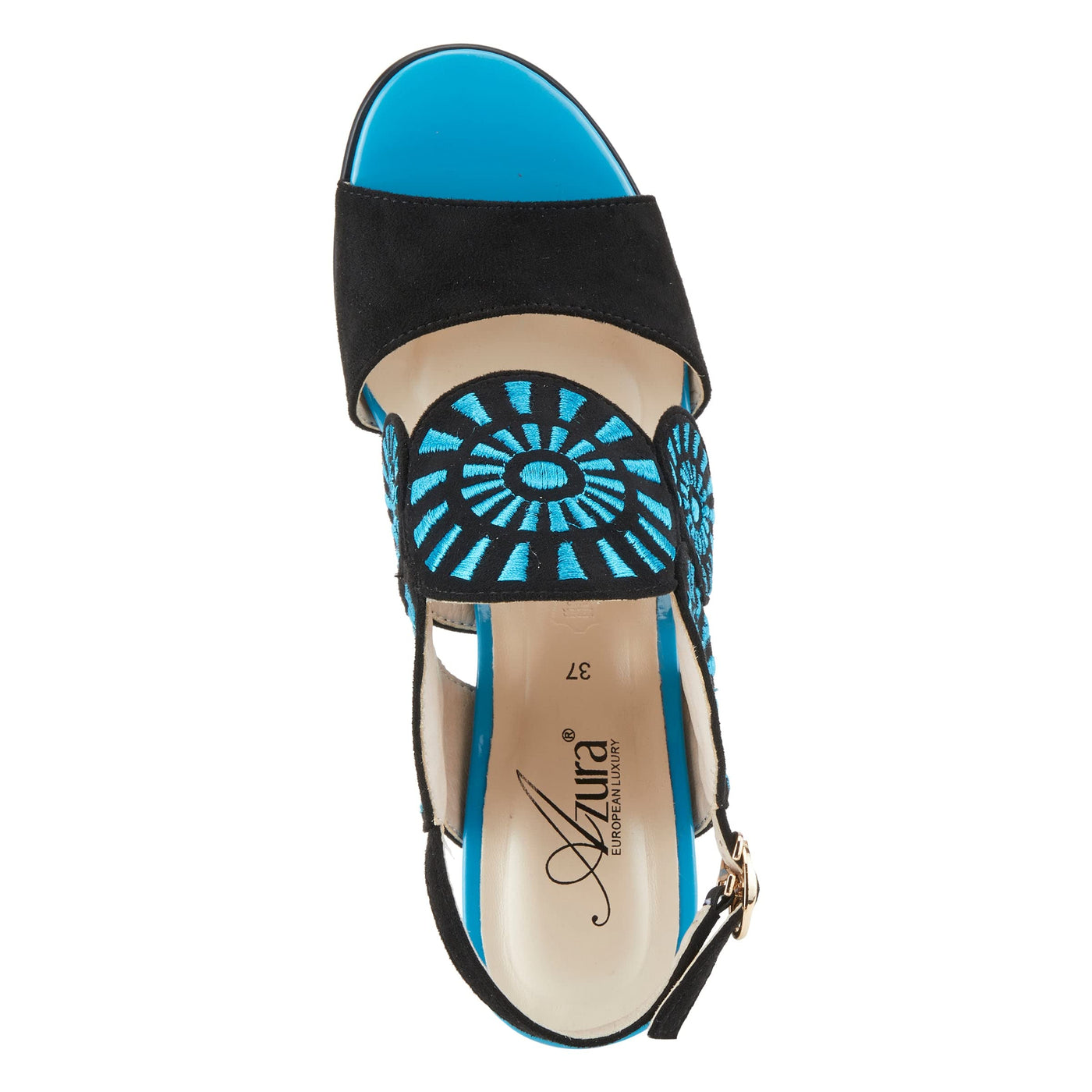 Azura Women's Embroidery Slingback Sandal Black Multi EU 39 / US 8.5