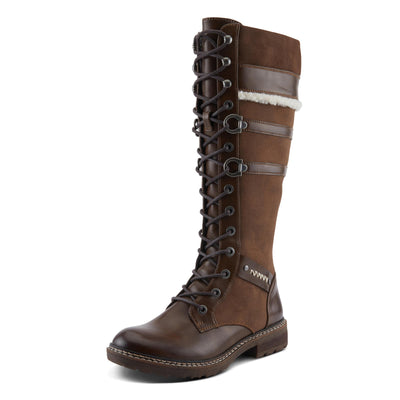 PATRIZIA Women's ALGERON Tall Boots with Sleek Design, Decorative Details, and Comfortable Fit Brown EU 38/ US 7.5-8
