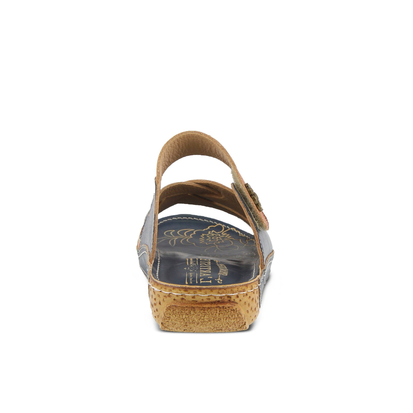 L'Artiste by Spring Step Women's LEIGH Sandals, navy multi 4, 37 M EU (US 6.5-7)