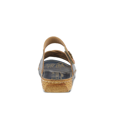 L'Artiste by Spring Step Women's LEIGH Sandals, navy multi 4, 37 M EU (US 6.5-7)