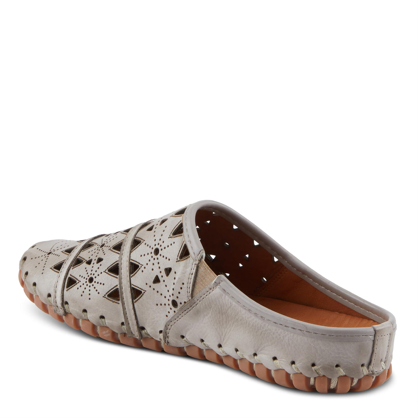 Spring Step Fusalide Slip-On Shoes for Womens - Comfortable Slip-On Shoes with Rubber Outsole - Casual Leather Clogs for Women - Grey EU 38 / US 7.5-8