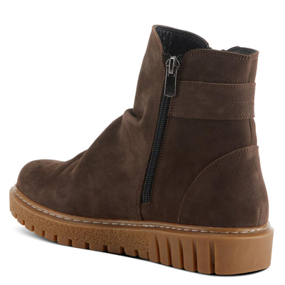 Spring Step Women's Addlyn Nubuck Leather Bootie Brown Nubuck EU 41 / US 9.5-10