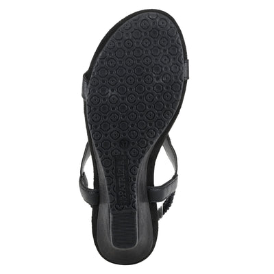 PATRIZIA Women's Shining Ankle Strap Sandal Black EU 38 / US 7.5-8