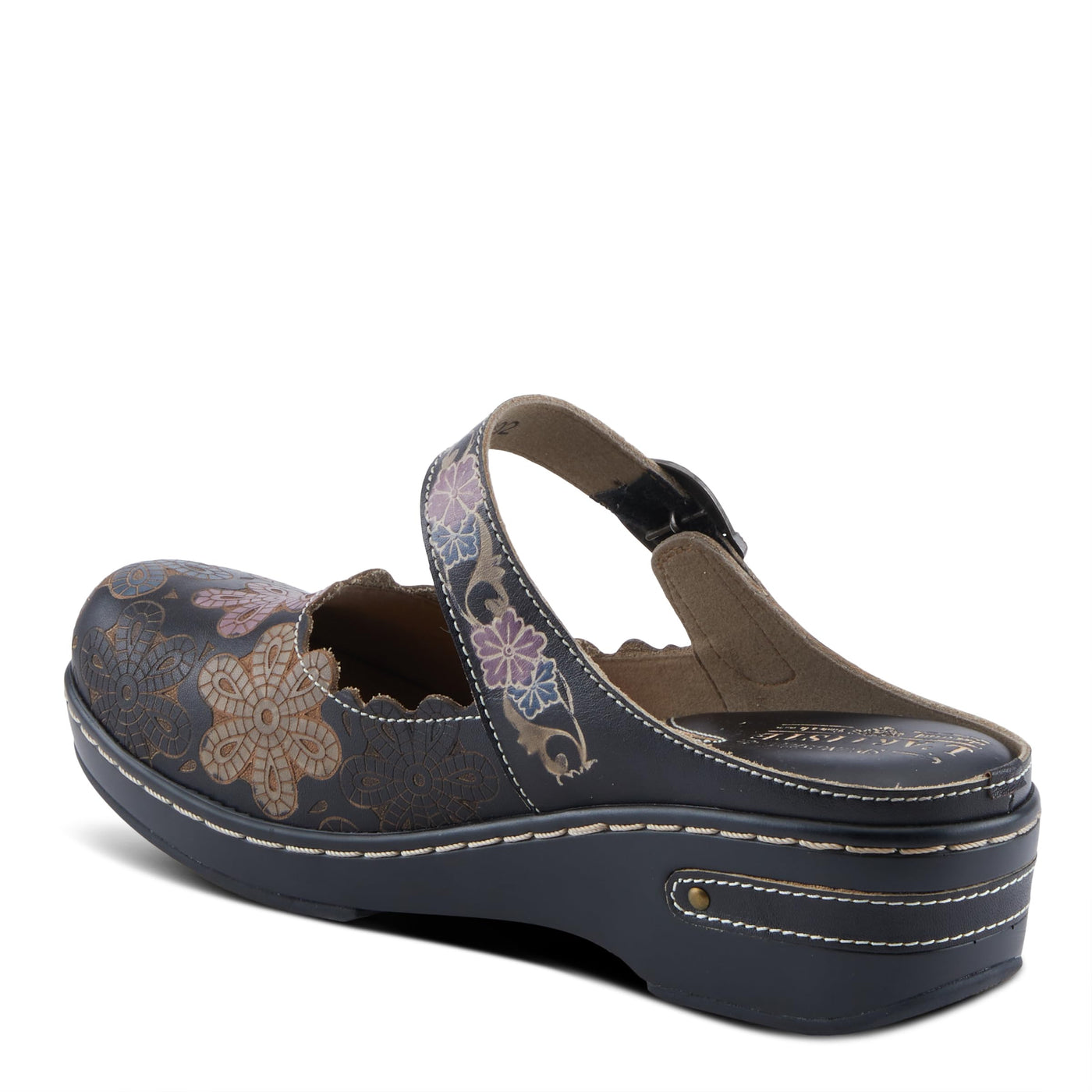 L'Artiste by Spring Step Women's Flochino Clog, Black Multi, 8.5