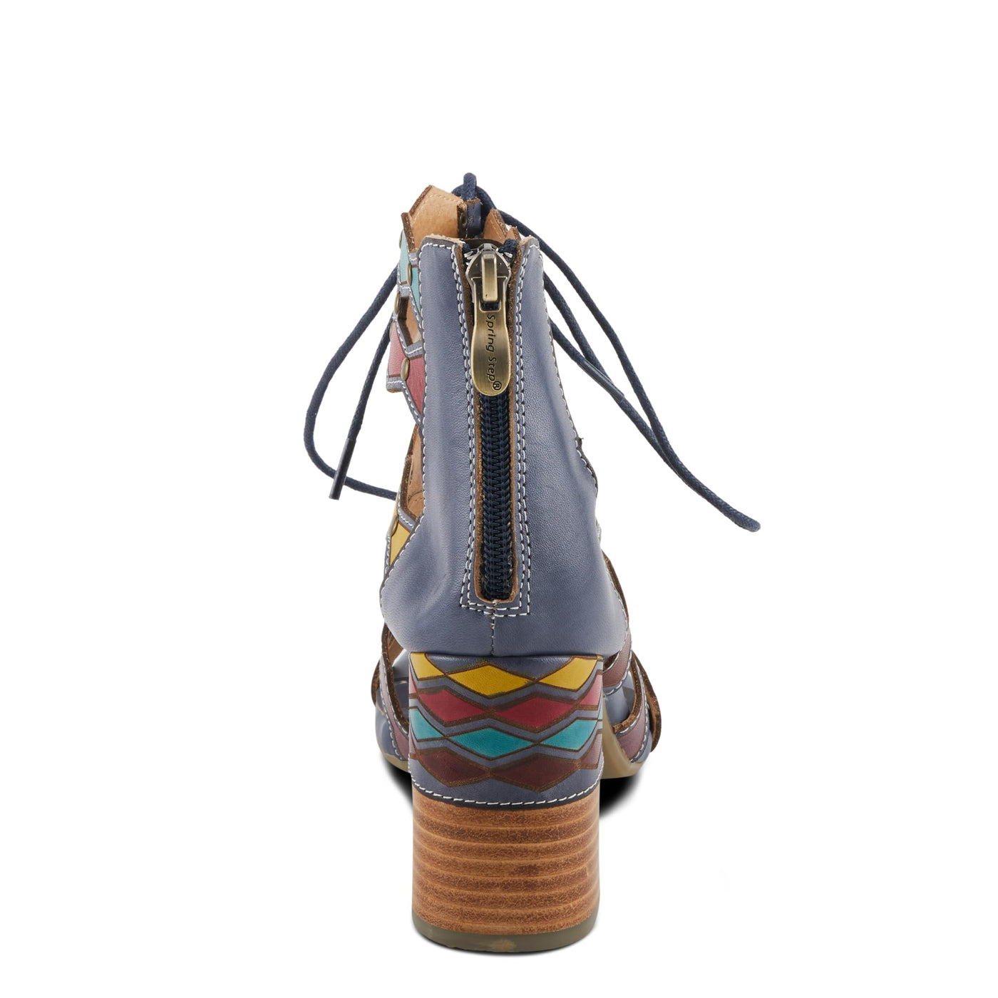 L'Artiste by Spring Step Women's Artdeco Sandal, Navy Multi, 5.5-6