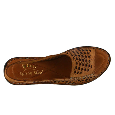 Spring Step Jordana Sandal, Camel, 38 Medium EU 7.5-8 US
