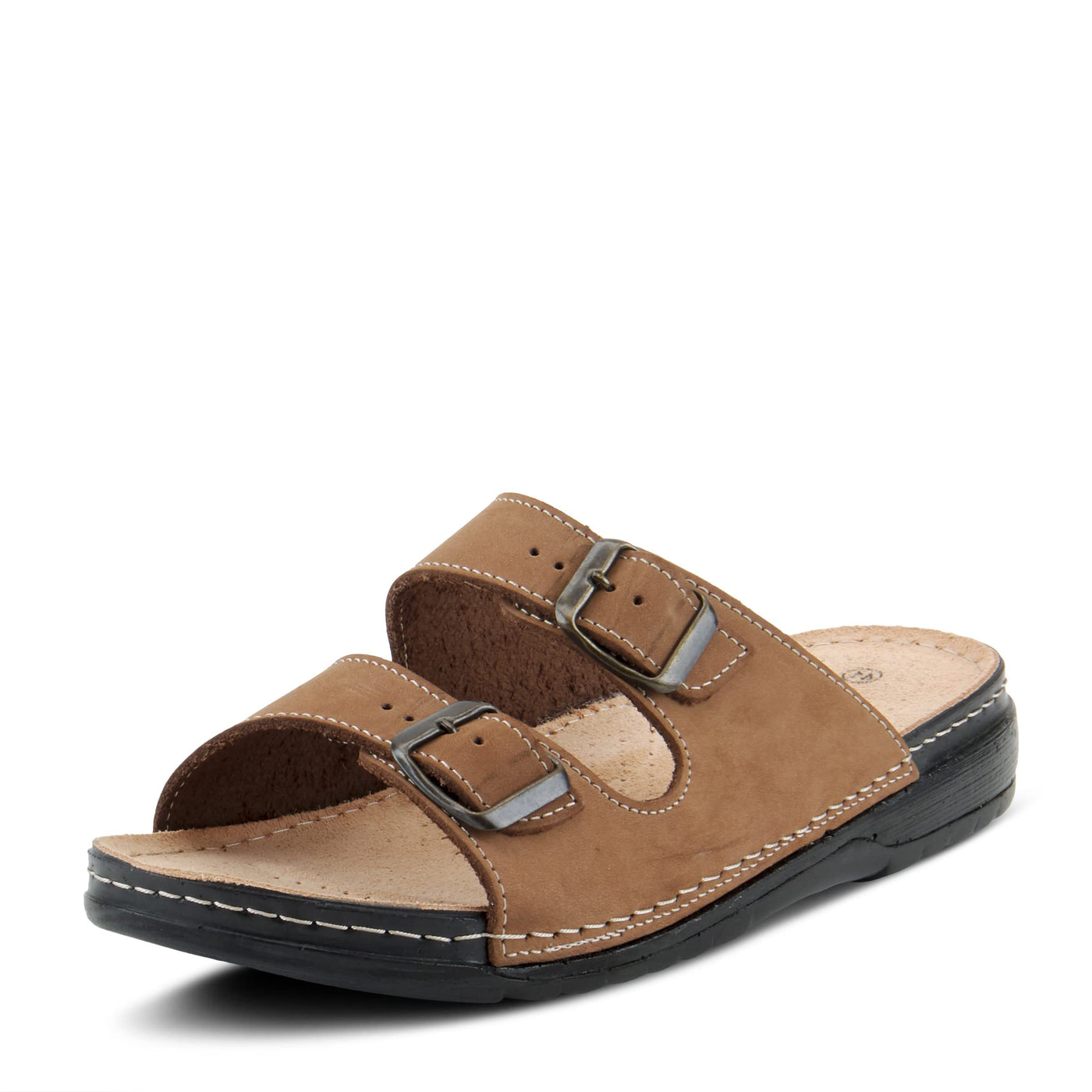 Spring Step Men's Ozzie Slide Sandal Brown Nubuck EU 43 / US 9.5-10