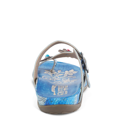 Spring Step L'Artiste Women's Kindness Slide Sandal Blue Multi EU 38 / US 7.5-8