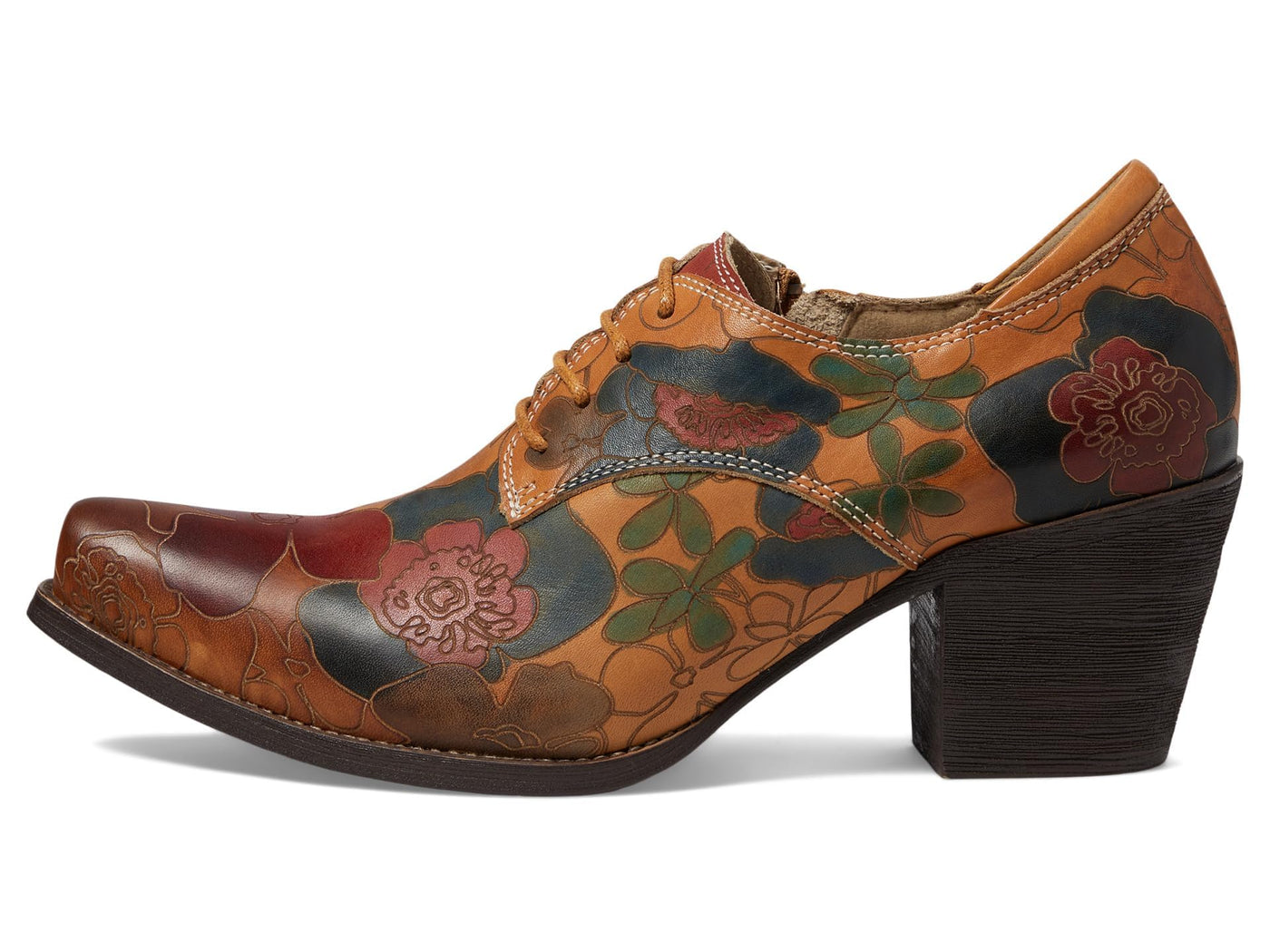 Spring Step L'Artiste Women's Rockinlorna Leather Shootie Camel Multi EU 38 / US 7.5-8
