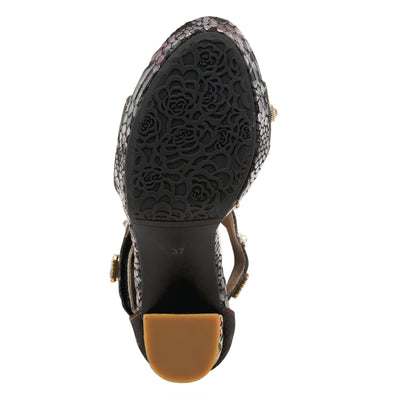 Spring Step L'Artiste Women's Jewell Quarter Strap Sandal Black EU 41 / US 9.5-10